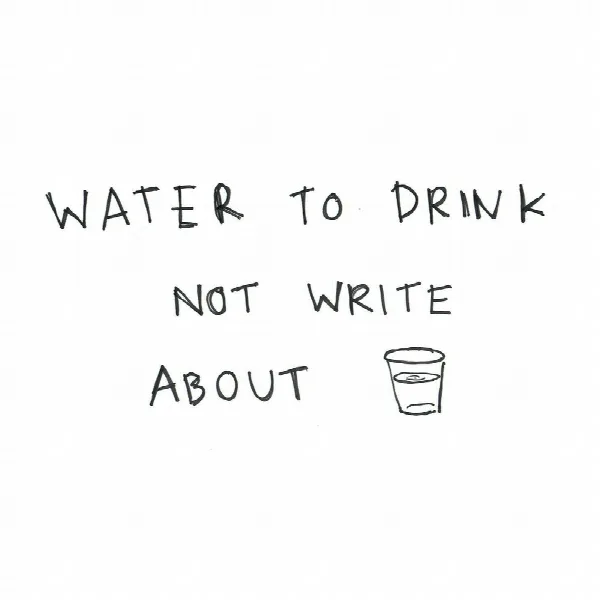 Pochette de Water To Drink Not Write About