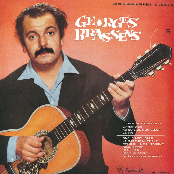 Pochette de Georges Brassens et sa guitare accompagné par Pierre Nicolas N°5