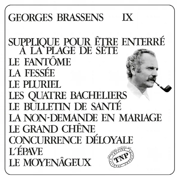 Pochette de George Brassens IX (N°11) Supplique pour être enterré à la plage de Sète